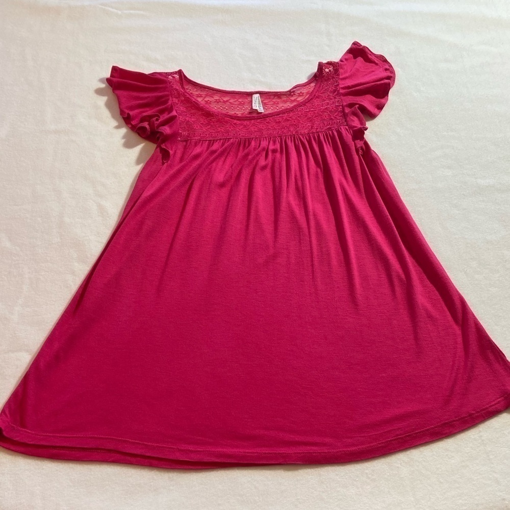 Pink Color-story babydoll shirt